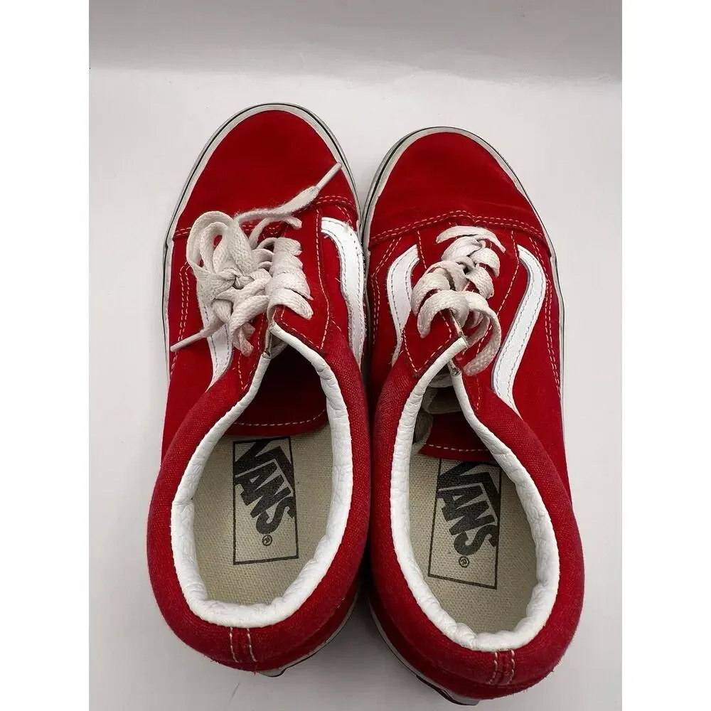 Vans Old Skool Red Sneakers Women Size 7 Men Size 5.5